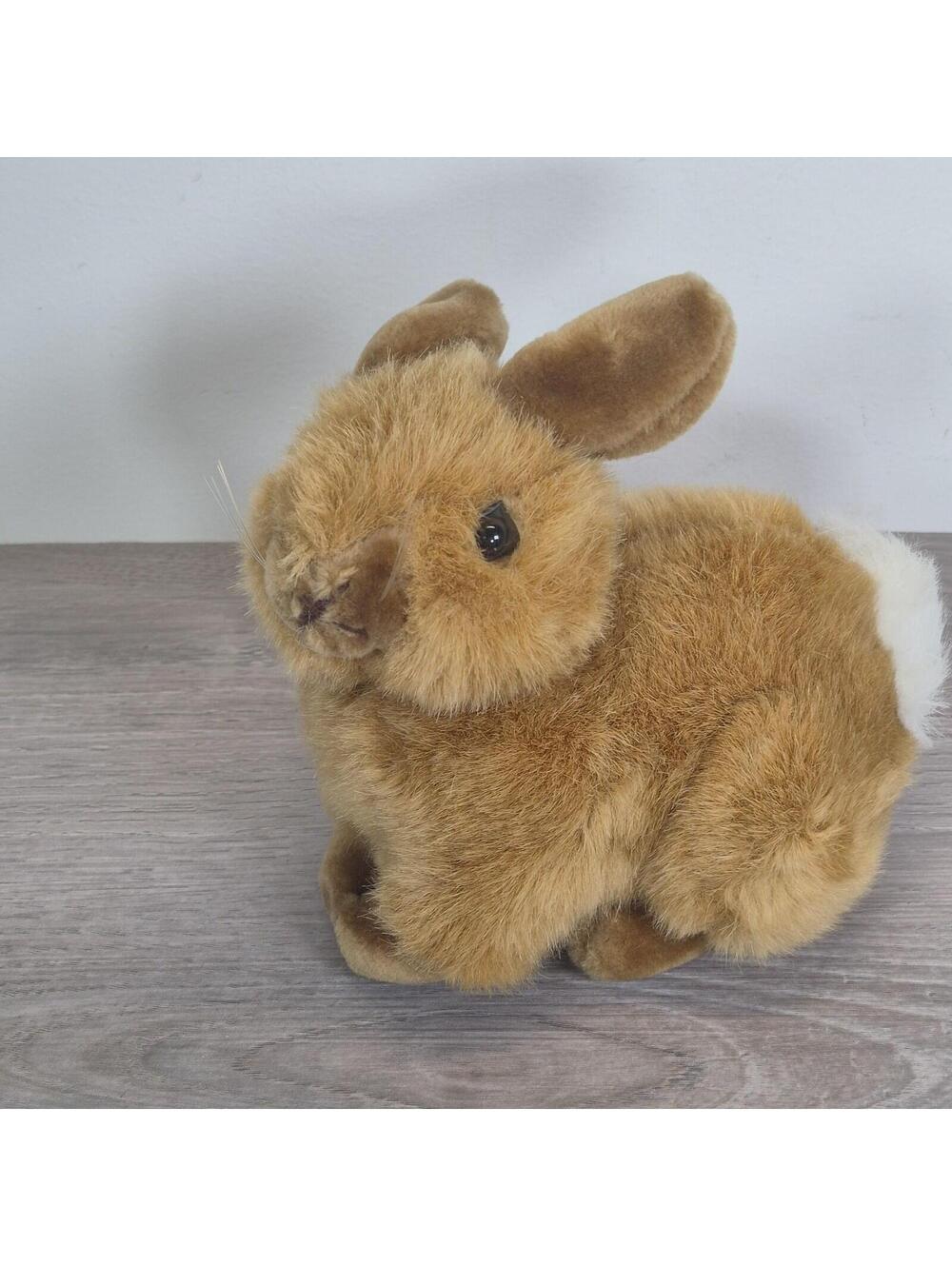 Fiesta Natural Bunny Brown Lay Down Plush Toy 1989